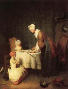 jean-Baptiste-Simeon Chardin Grace Before Dinner Germany oil painting artist